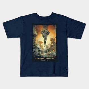 Carlsbad Caverns National Park Vintage Travel  Poster Kids T-Shirt